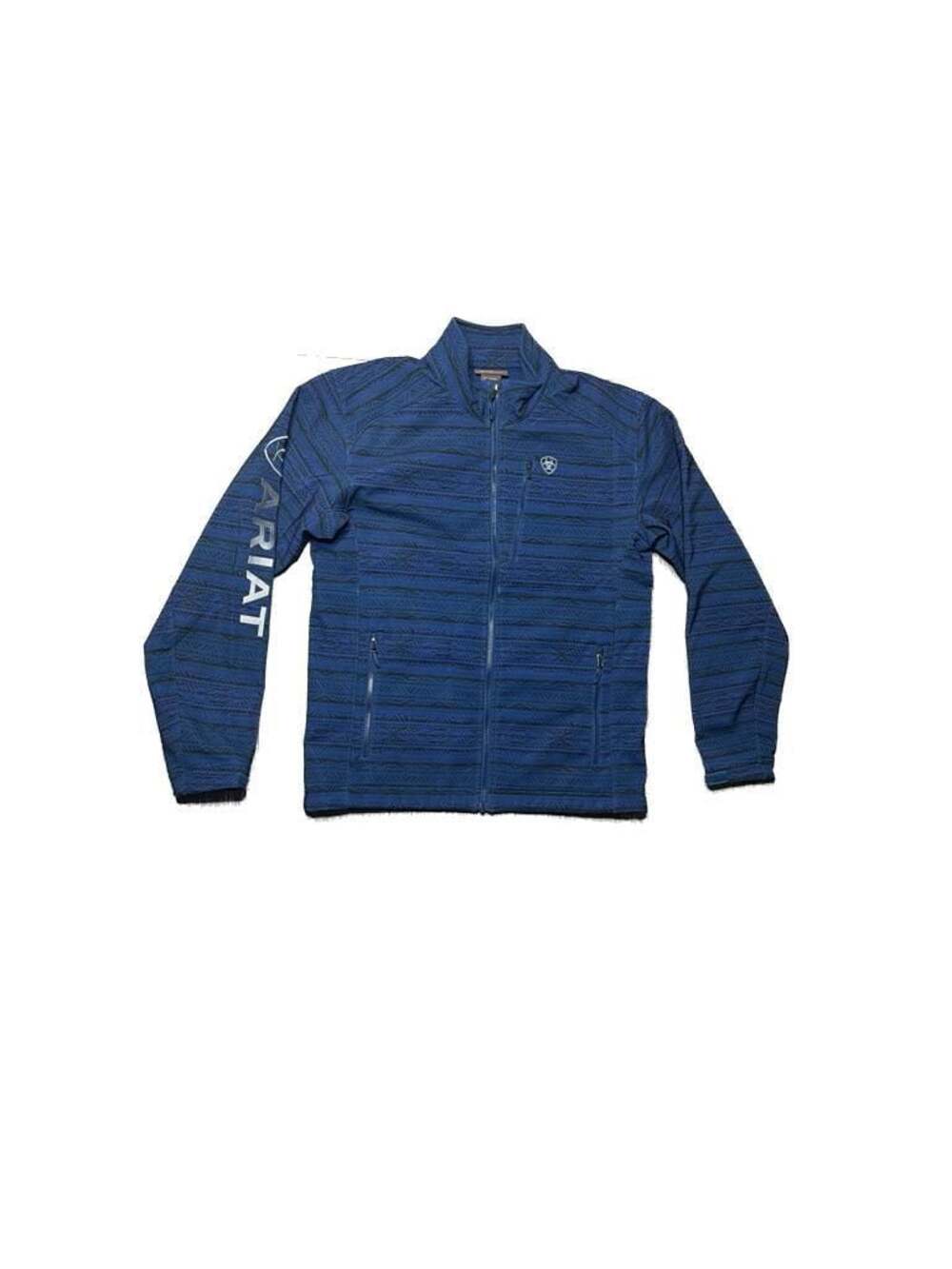 Ariat Men's Logo 2.0 Southwestern Softshell Jacket in Midsummer Night Blue